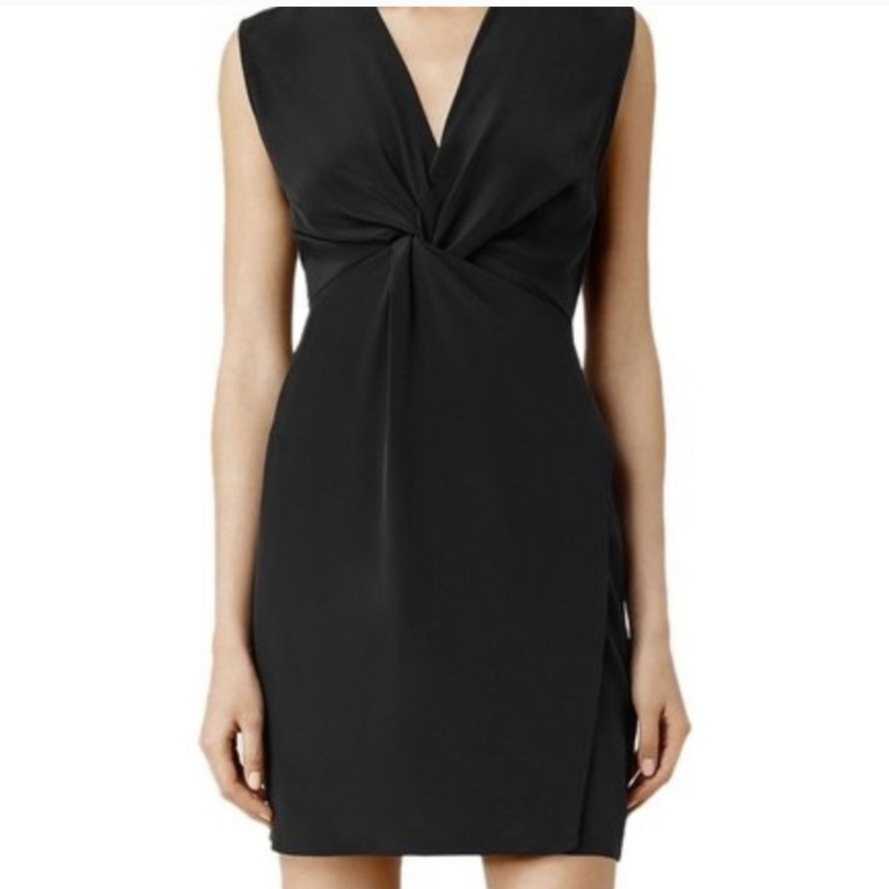 AllSaints Salma Silk Sleeveless Wrap Dress Size 6